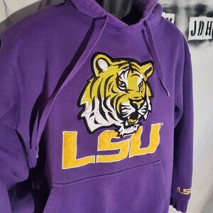 LSU Tigers Embroidered Purple Hoodie
